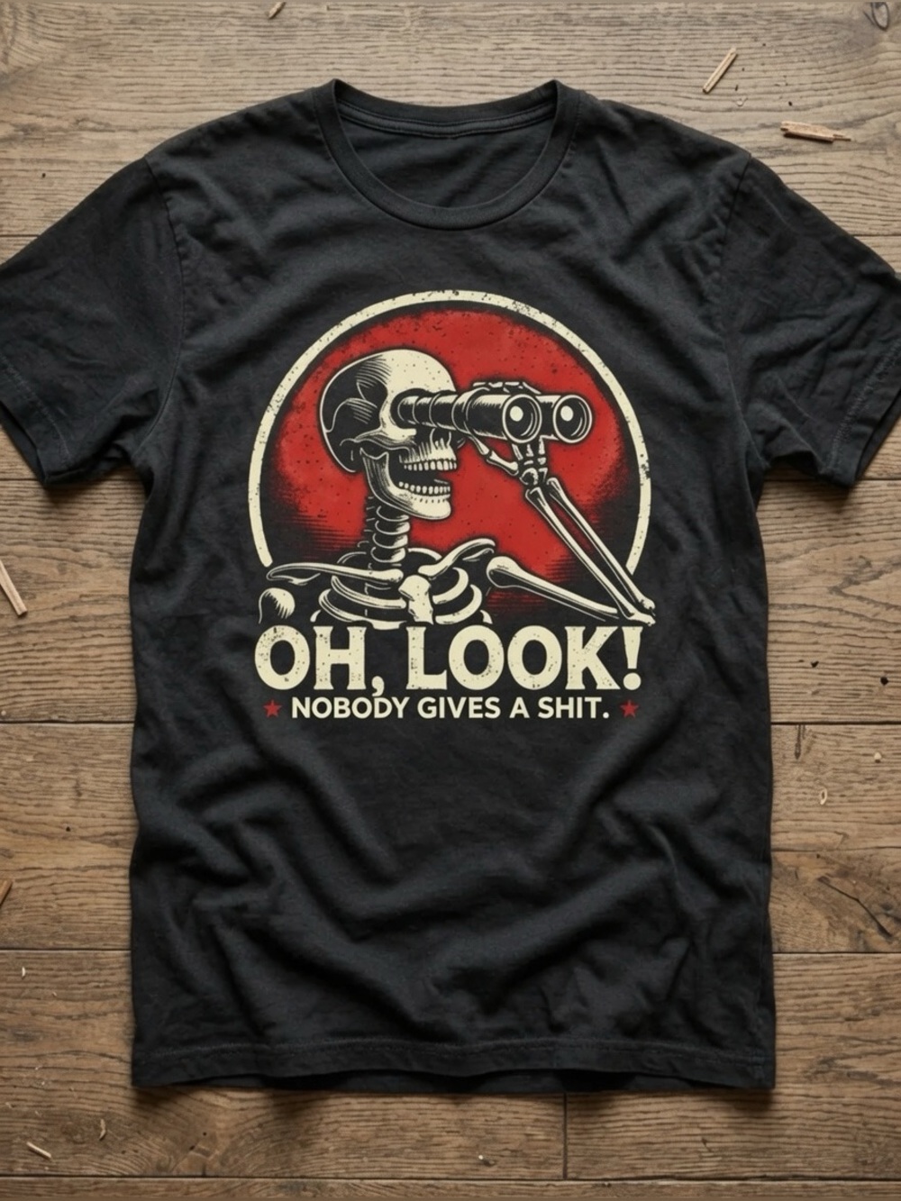 Vintage Skeleton Sarcastic Graphic Tee Funny Goth Humor Y2K Streetwear Shirt